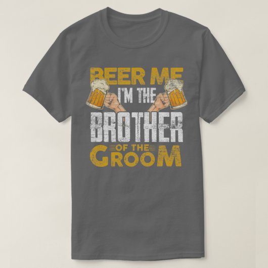 Broer van de bruidegom bier t-shirt (Design voorkant)