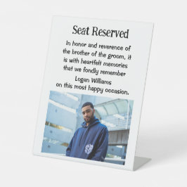 Broer van de bruidegom bruiloft gedenkplaat teken reclamebord met voetstuk