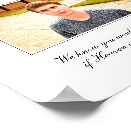 Broer van de bruidegom Foto Memorial Stoel bruilof Poster (Hoek)