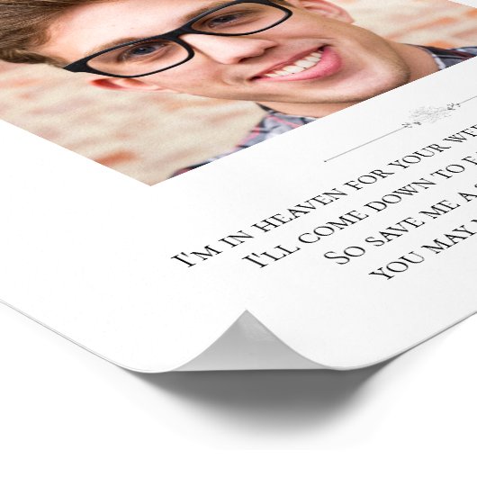 Broer van de bruidegom Foto Save A Seat Memorial Poster (Hoek)