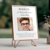 Broer van de bruidegom Foto Save A Seat Memorial Poster
