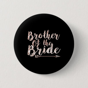 Broer Van De Bruidegom Huwelijk Bachelorfeest  Ronde Button 5,7 Cm