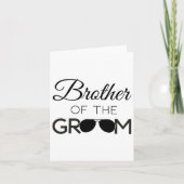 Broer van de bruidegom huwelijksfeest huwelijk kaart (Voorkant)