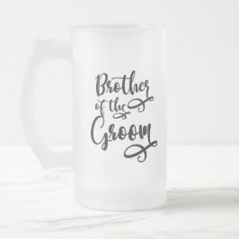 Broer van de bruidegom matglas bierpul