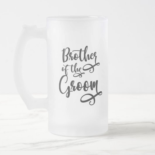 Broer van de bruidegom matglas bierpul (Links)