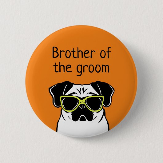 Broer van de bruidegom ronde button 5,7 cm (Voorkant)