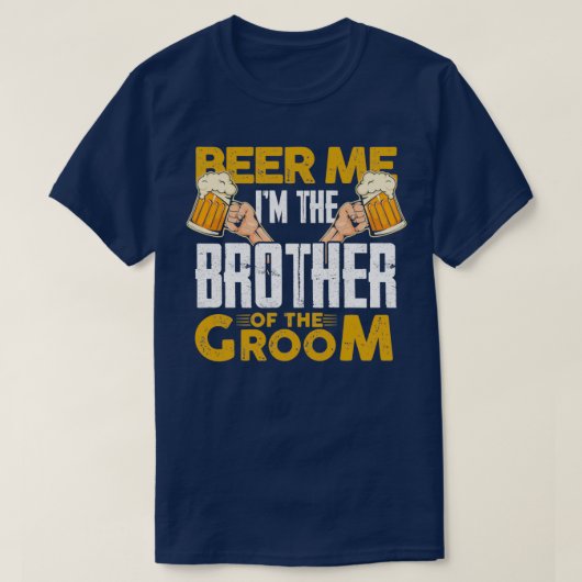 Broer van de bruidegom toast t-shirt (Design voorkant)