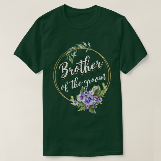 Broer van de bruidegom Trouwt bachelorfeest Brothe T-shirt (Design voorkant)