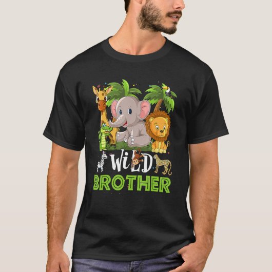 Broer van de dierentuin Birthday Safari Oerwoud An T-shirt (Voorkant)