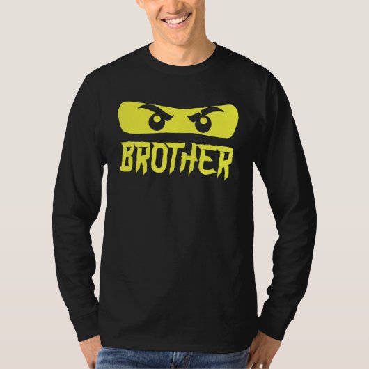 Broer van de familie Kung Fu Ninja Eyes T-shirt (Voorkant)