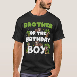 Broer van de familie van de 'Birthday Boy Sloth Bo T-shirt
