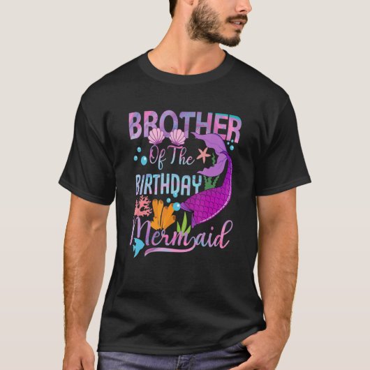 Broer van de familie van de zeemeermin van de gebo t-shirt (Voorkant)