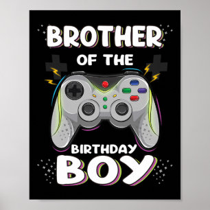Broer van de geboorte jongen die videogamer G Poster