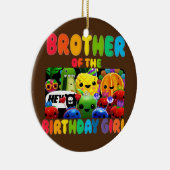 Broer van de geboorte van het meisje keramisch ornament (Rechts)