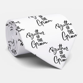 Broer van de Groom Black and White Stropdas