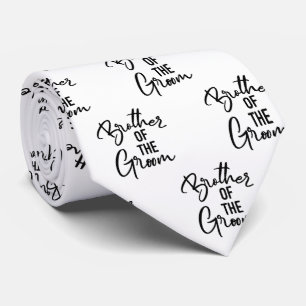 Broer van de Groom Black and White Stropdas