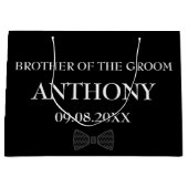 Broer van de Groom Black Elegant Gifts Wedding Groot Cadeauzakje (Voorkant)