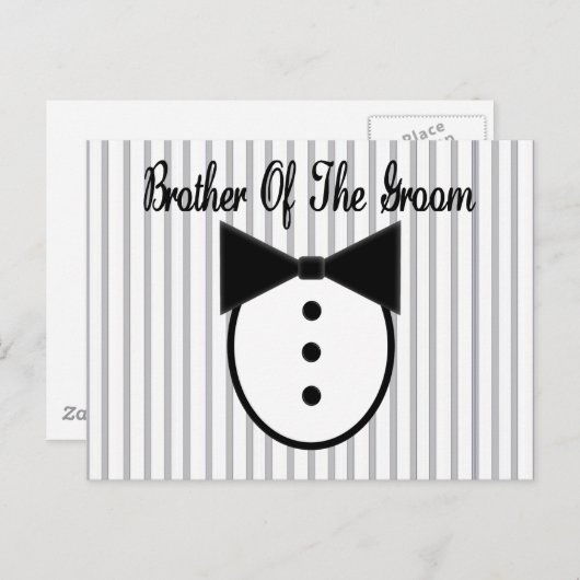 Broer van de Groom Briefkaart (Voorkant / Achterkant)