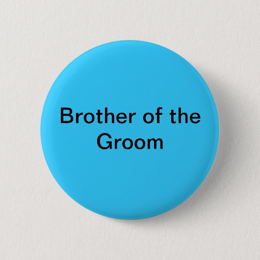 Broer van de Groom-Button Ronde Button 5,7 Cm (Voorkant)