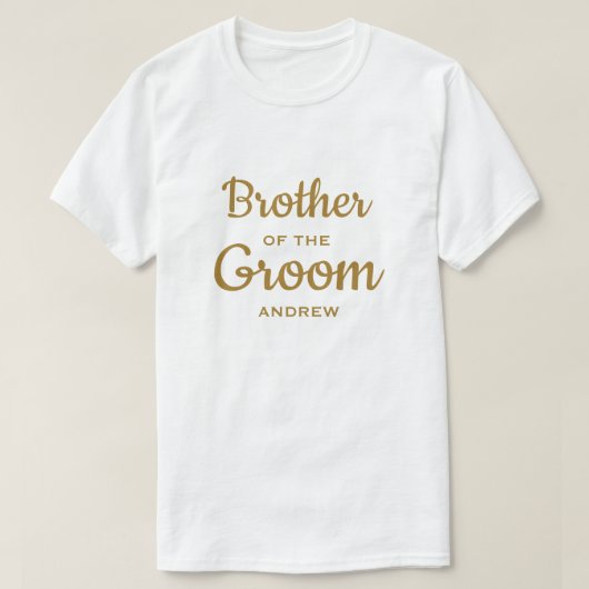Broer van de Groom Custom T-Shirt (Design voorkant)