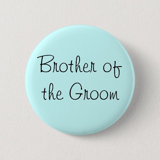 Broer van de Groom Pin Ronde Button 5,7 Cm (Voorkant)
