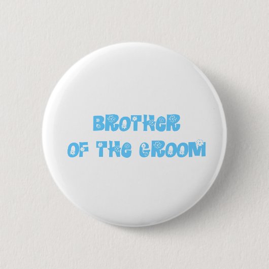 Broer van de Groom Ronde Button 5,7 Cm (Voorkant)