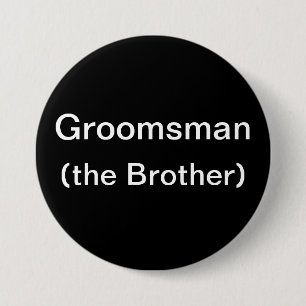 Broer van de Groom Ronde Button 7,6 Cm