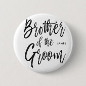 Broer van de Groom | Stijl script Ronde Button 5,7 Cm (Voorkant)