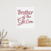 Broer van de Groom Wedding Family Matching Poster (Keuken)