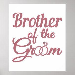 Broer van de Groom Wedding Family Matching Poster