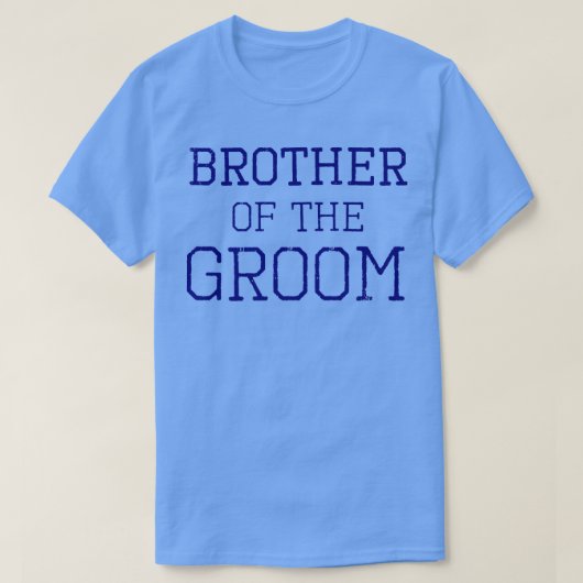 Broer van de GroomCoordinating Wedding Party T-shirt (Design voorkant)