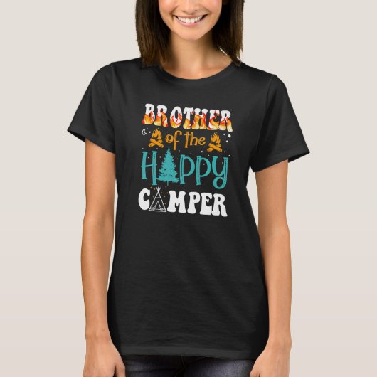Broer van de Happy Camp Familie Camping Trip VAC T-shirt (Voorkant)
