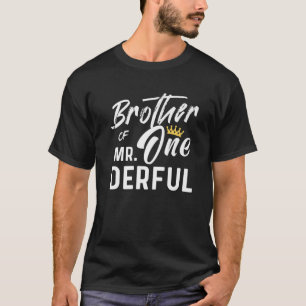 Broer van de heer 1st Birthday onederful one-Big M T-shirt