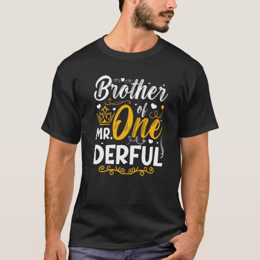 Broer van de heer One Derful Party Matching Family T-shirt (Voorkant)