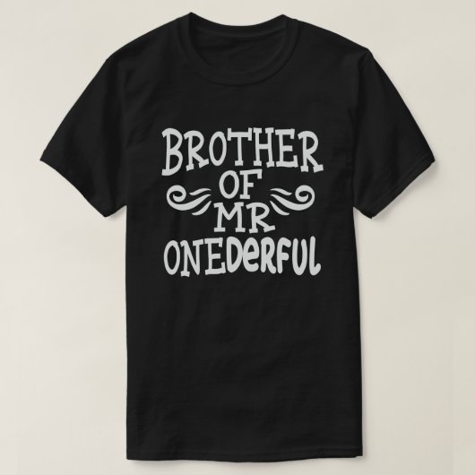 Broer van de heer Onederful 1st Birthday Party Mat T-shirt (Design voorkant)