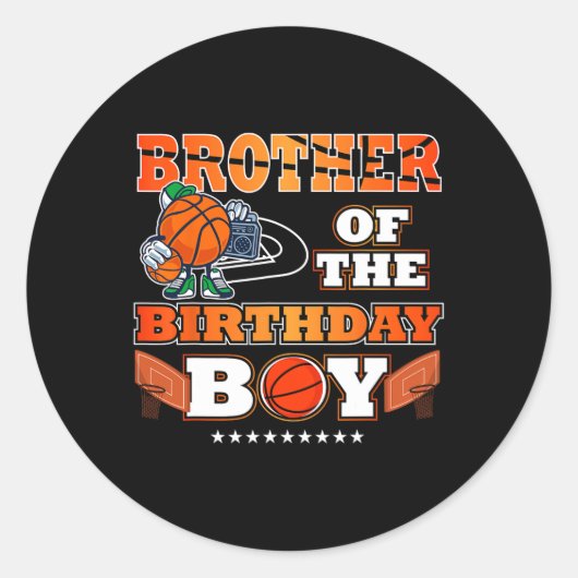 Broer van de jarige Bysketbyll-speler B-da Ronde Sticker (Voorkant)
