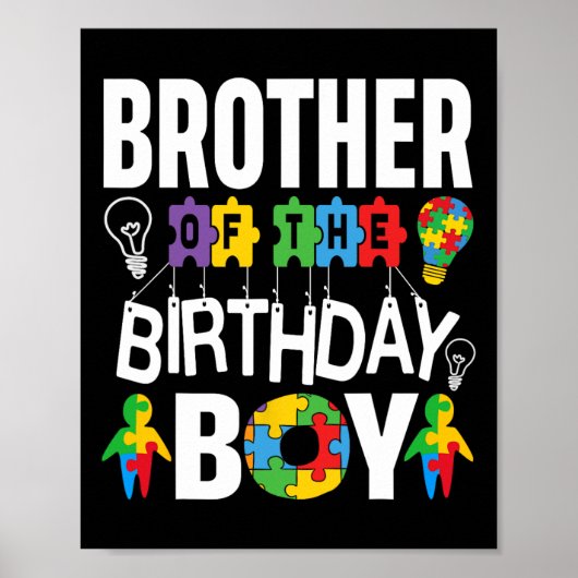 Broer van de jarige jongen autisme poster (Voorkant)