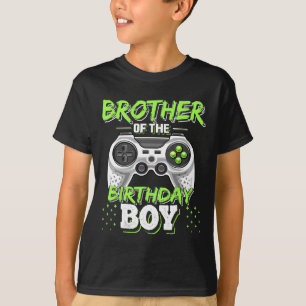 Broer van de jarige jongen bijpassende videogame b t-shirt