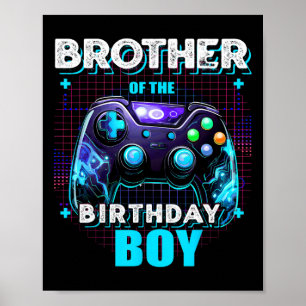 Broer van de jarige jongen Matching familievideobe Poster