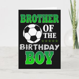 Broer van de jarige jongen Voetbalsterren Outfit Kaart
