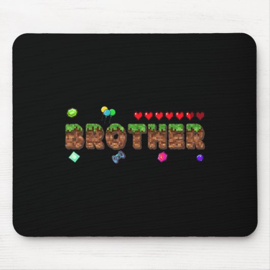Broer van de jarige pixel-game matching Fa Muismat (Voorkant)