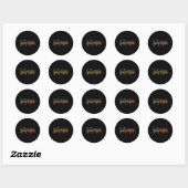 Broer van de jarige pixel-game matching Fa Ronde Sticker (Vel)