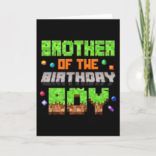 Broer van de jarige Pixel Gaming Video Game Kaart