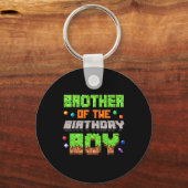 Broer van de jarige pixel gaming videogame sleutelhanger (Voorkant)