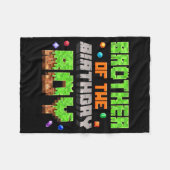 Broer van de jarige Pixel Gaming Videospel Fleece Deken (Voorkant (Horizontaal))