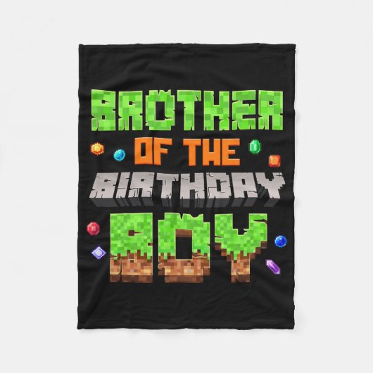 Broer van de jarige Pixel Gaming Videospel Fleece Deken (Voorkant)