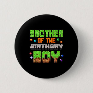 Broer van de jarige Pixel Gaming Videospel Ronde Button 5,7 Cm