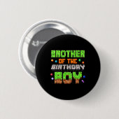 Broer van de jarige Pixel Gaming Videospel Ronde Button 5,7 Cm (Voorkant /achterkant)