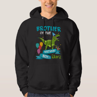 Broer van de Jarige T-Rex Dinosaur Verjaardag Hoodie