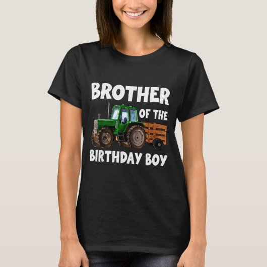 Broer van de jarige tractor boer t-shirt (Voorkant)